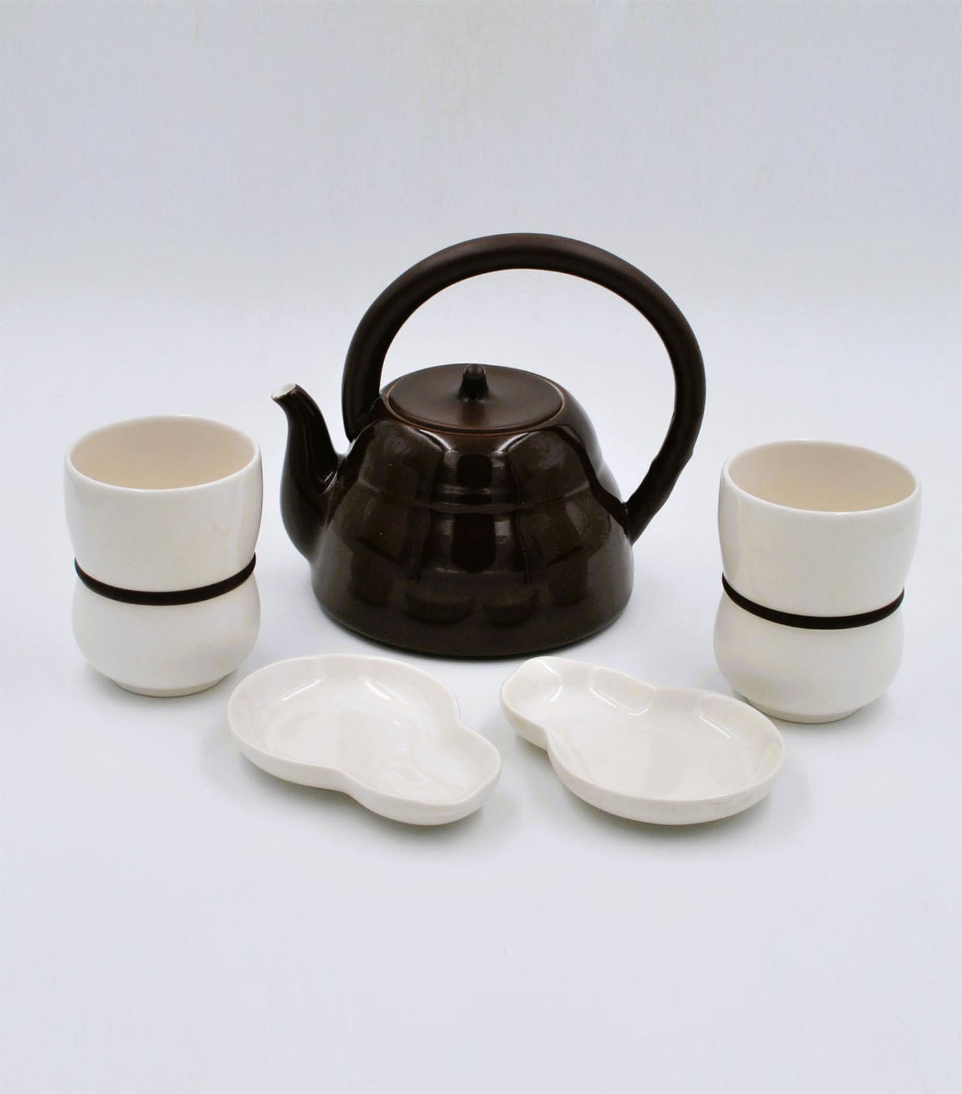 Multiple Choice 5-Piece KR8 Shape Tea Set - Earth Brown