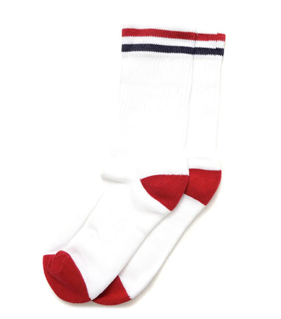 Kennedy Luxe Athletic Crew Socks White