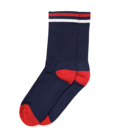 Kennedy Luxe Athletic Crew Socks Navy