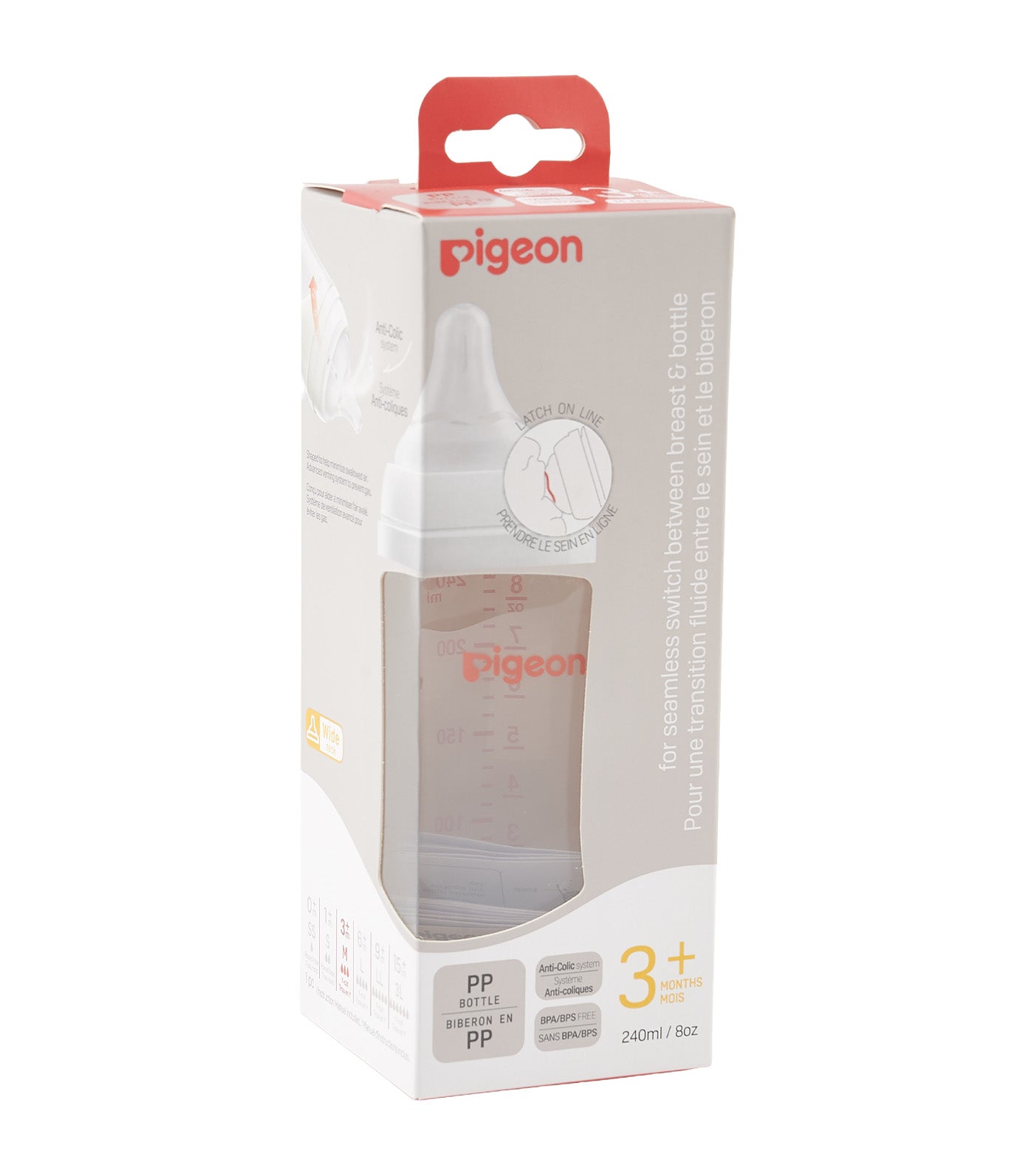 WideNeck 3 PP Pro Feeding Bottle 240ml (M)