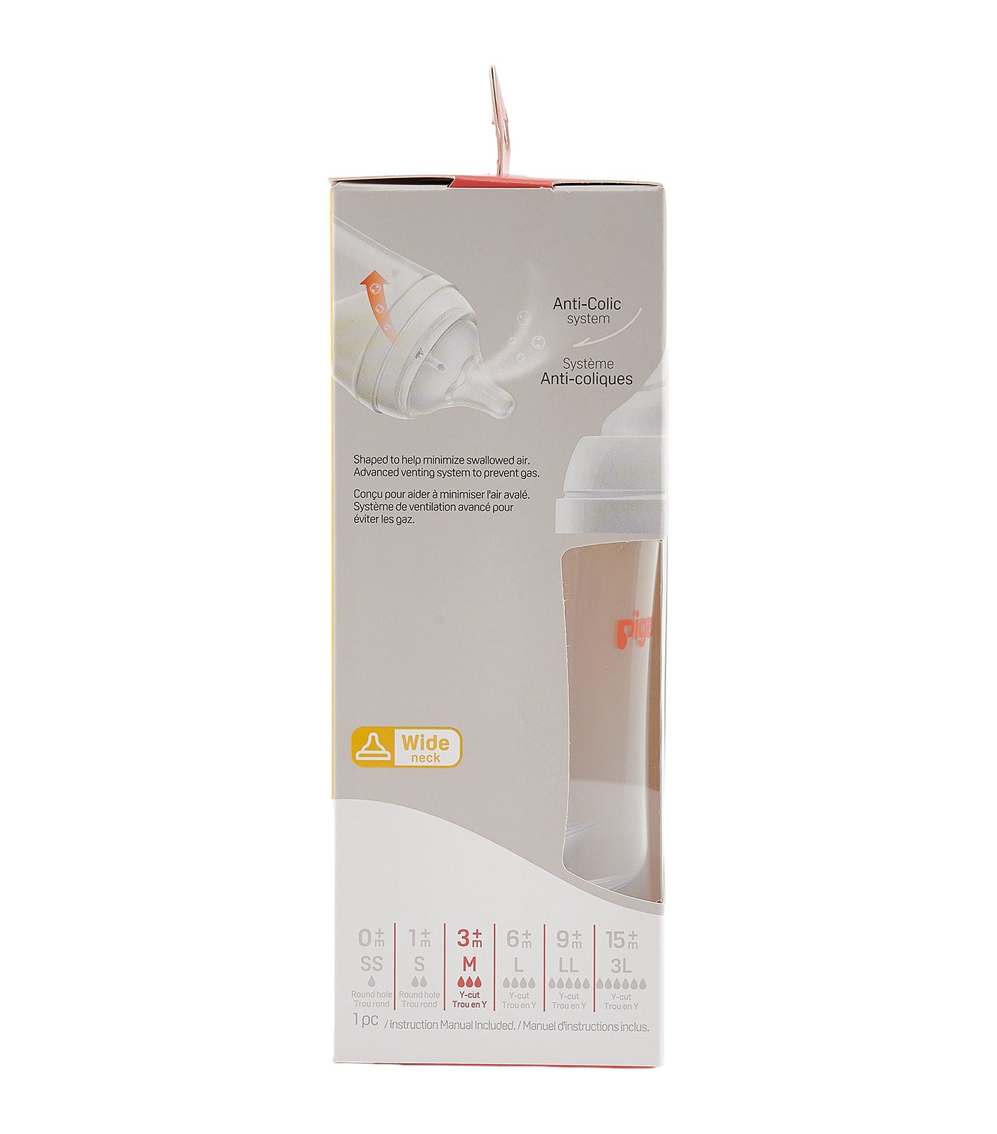 WideNeck 3 PP Pro Feeding Bottle 240ml (M)