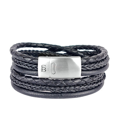 Bonacci Leather Bracelet Black