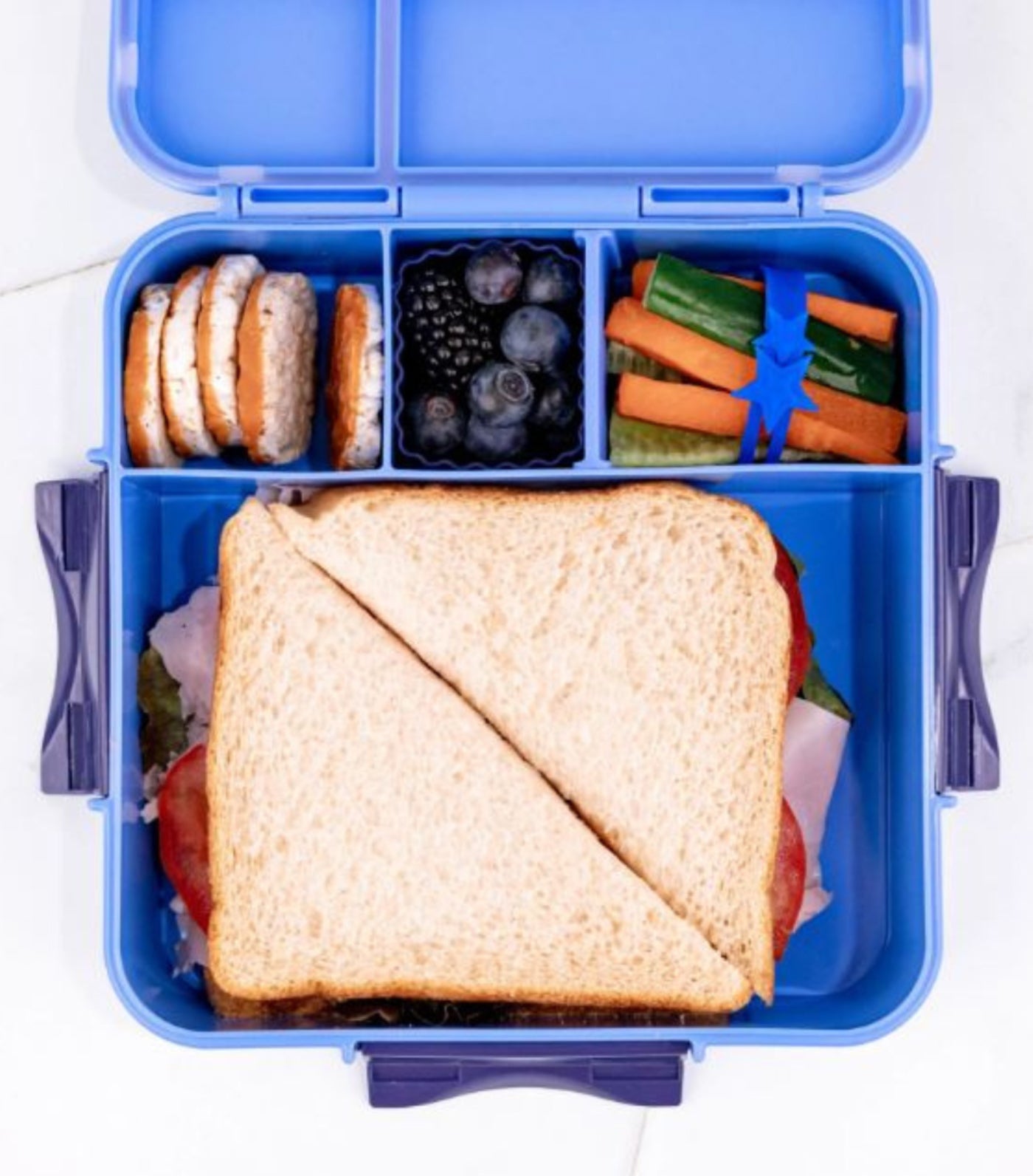 Yumbox Little Lunch Box Co Bento Three+ Blueberry