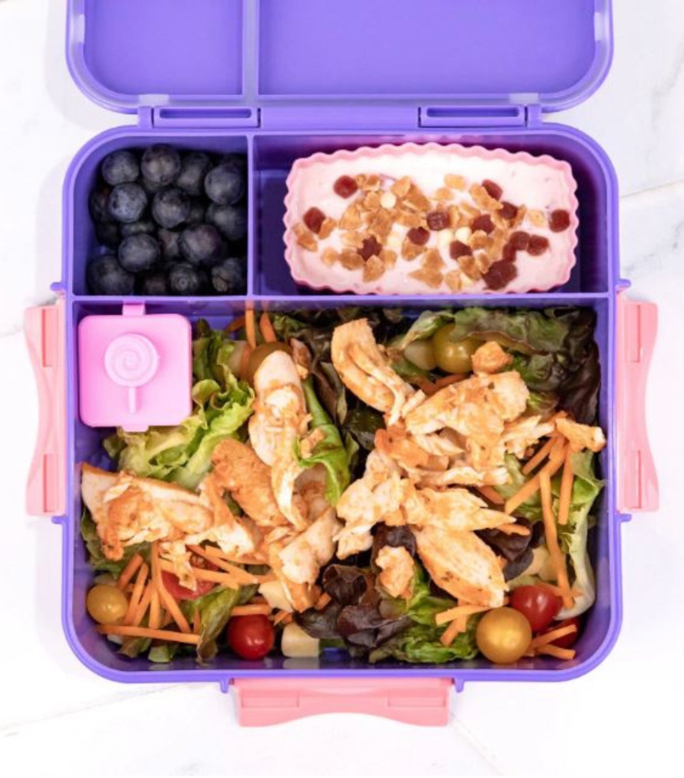 Yumbox Little Lunch Box Co Bento Three+ Grape