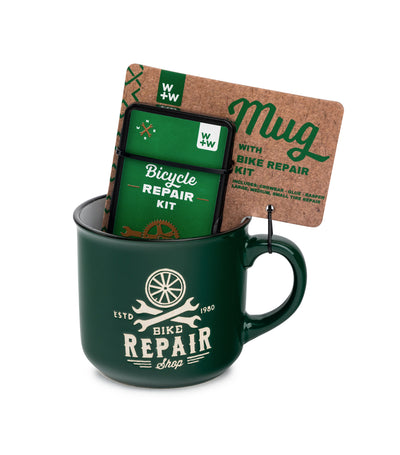 Mug with Bike Repair Kit Green