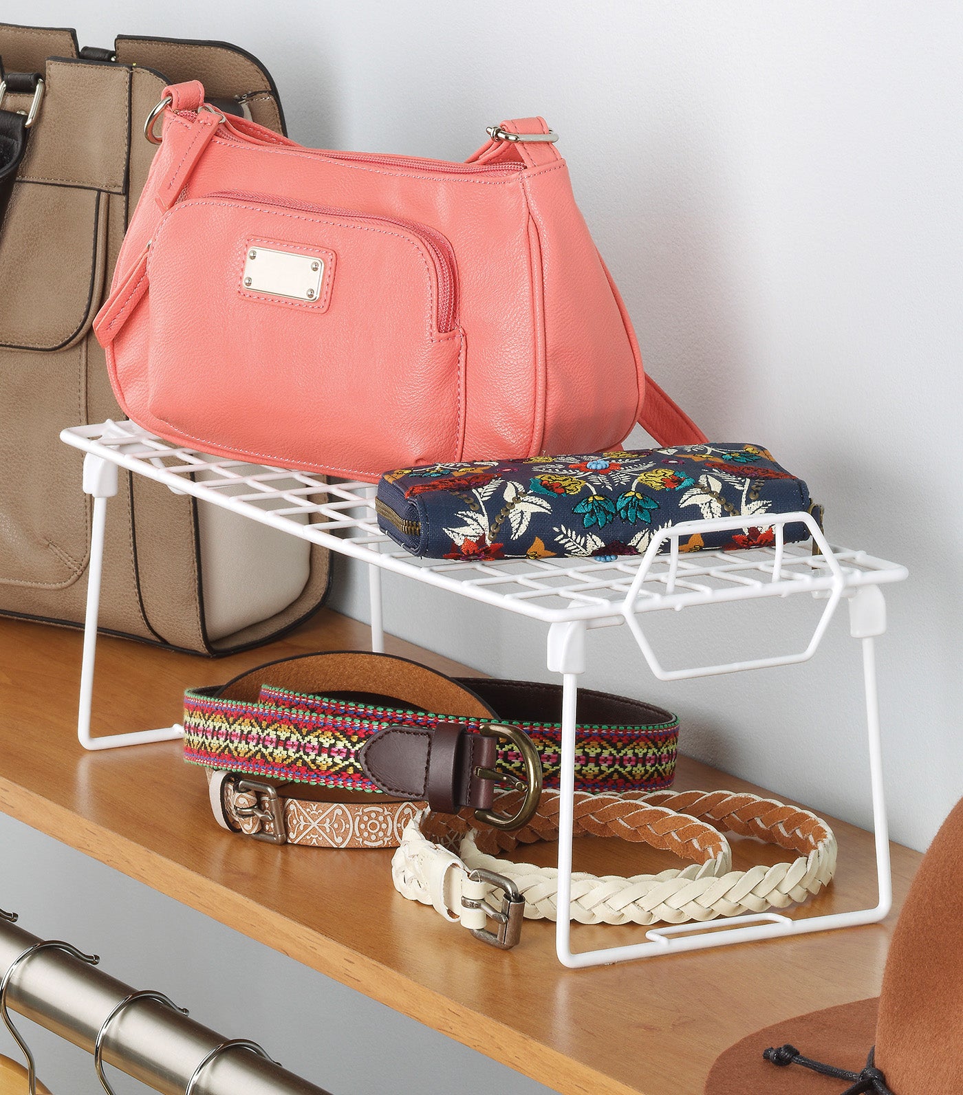 MakeRoom Grid Stacking Shelf