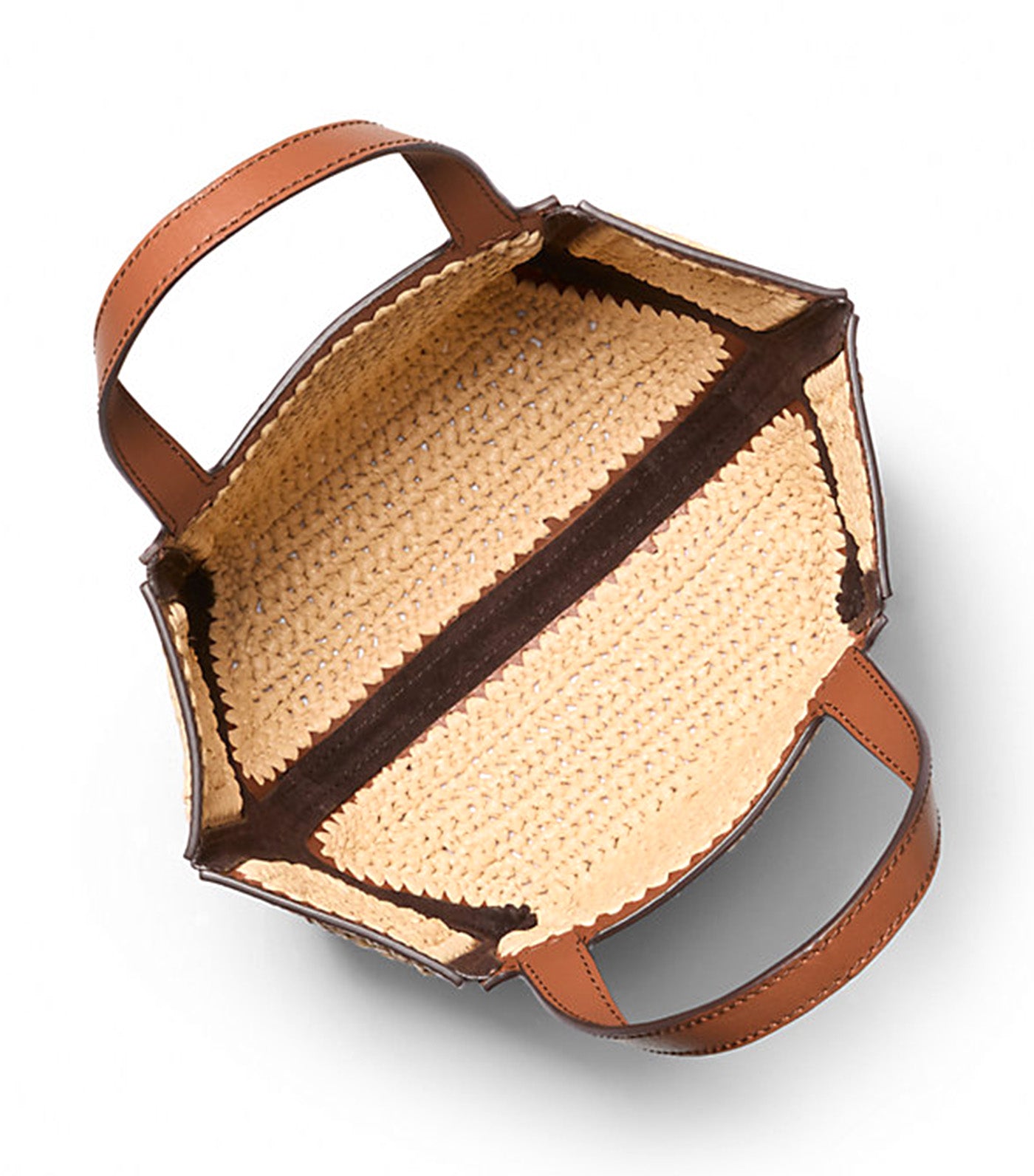 Jordi Small Hand-Crocheted and Leather Tote Bag