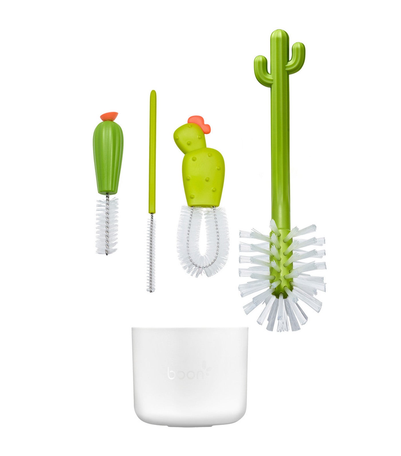 CACTI 4-Piece Bottle Brush Set White/Green