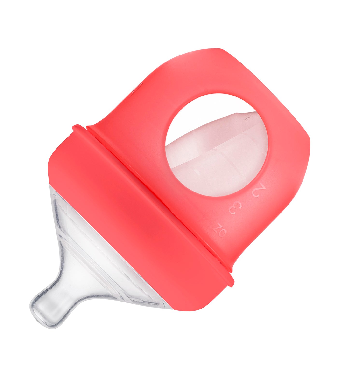 NURSH Silicone Pouch Bottle 4oz Coral