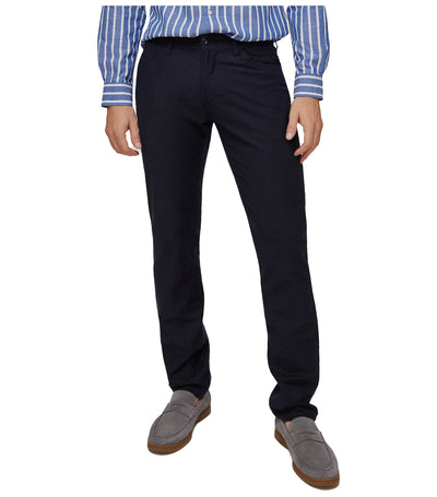 Slim Fit 5-Pocket Trousers Navy