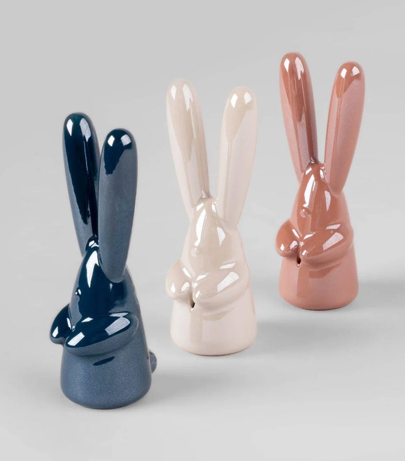 Bunny Figurine Incense Ring Holder Pink