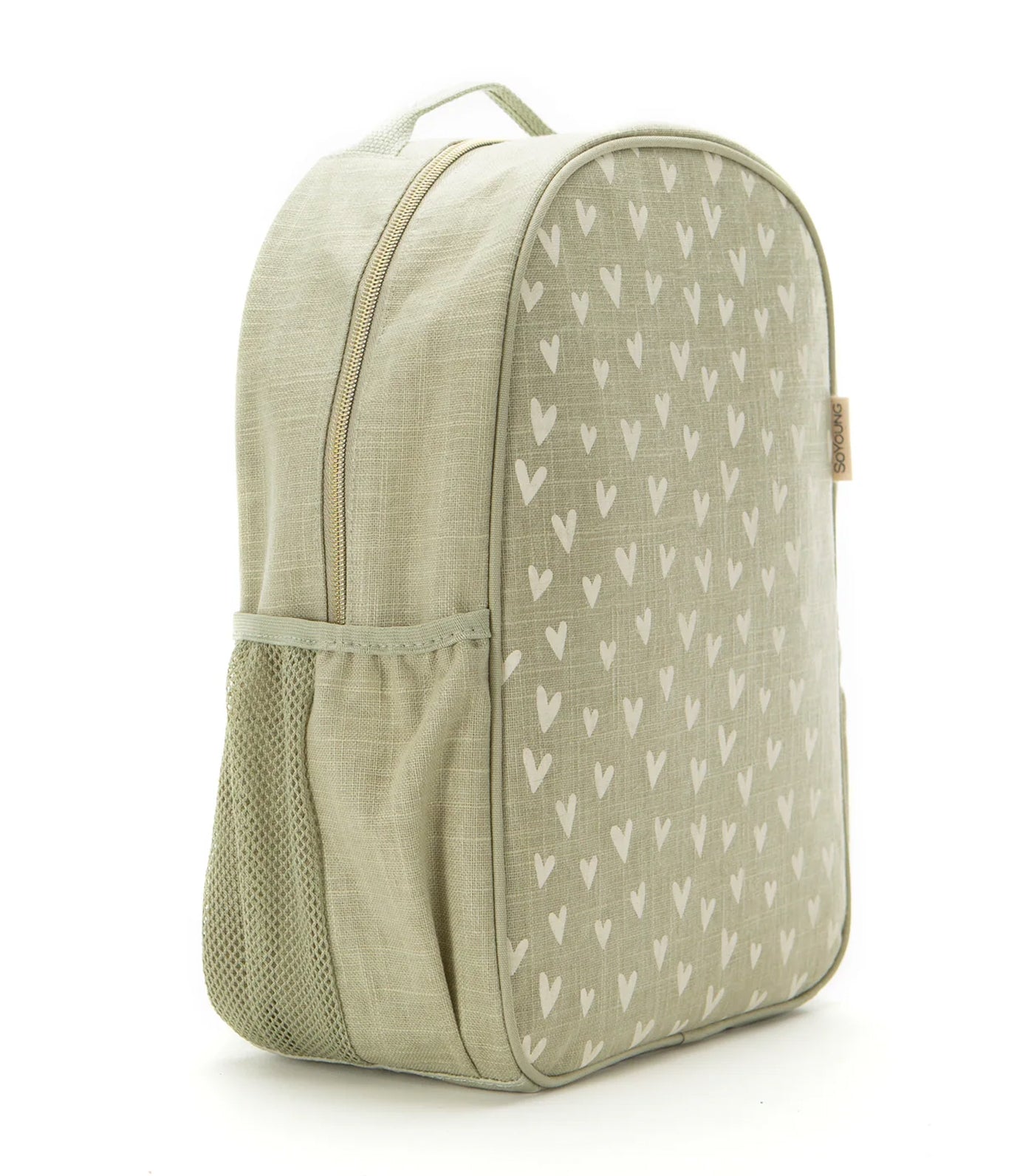 Toddler Backpack - Little Hearts Sage