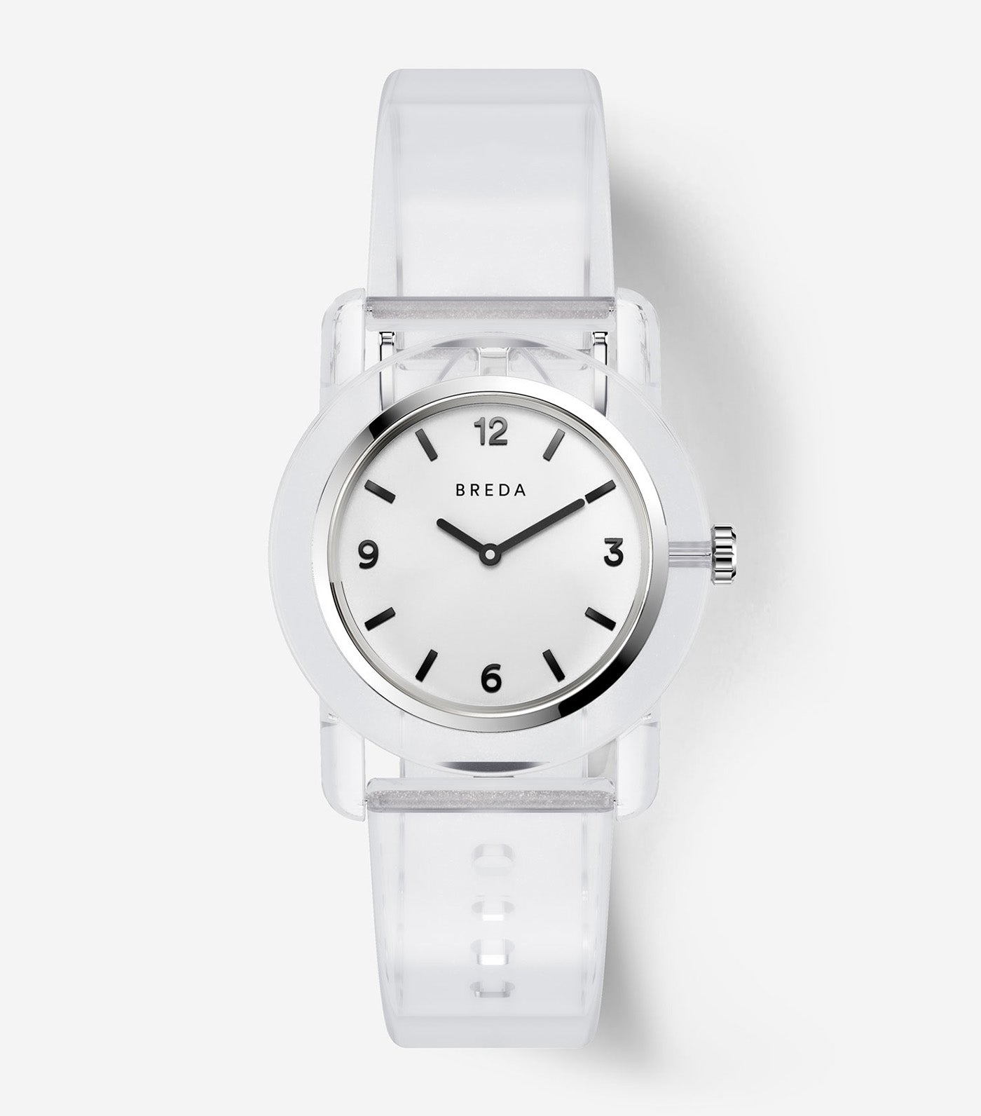 Play Clear Transparent Plastic Watch 35MM White