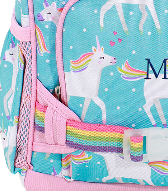 Mackenzie Aqua Unicorn Parade Rolling Backpack and Cold Pack Lunch Box