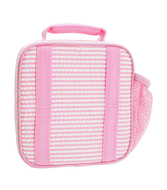 Mackenzie Bright Pink Seersucker Lunch Box