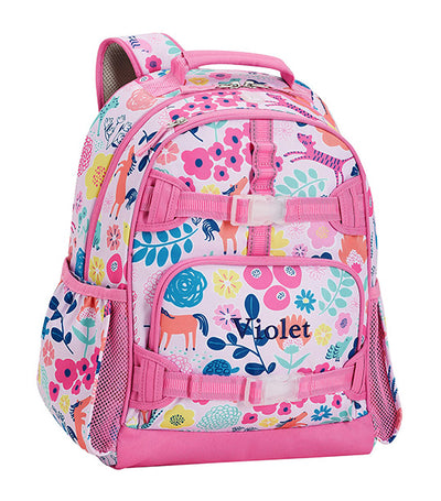 Mackenzie Pink Sasha's Garden Backpack, Lunch Box, and Water Bottle Collection