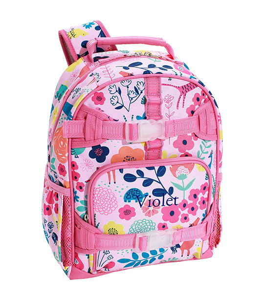 Mackenzie Pink Sasha's Garden Backpack, Lunch Box, and Water Bottle