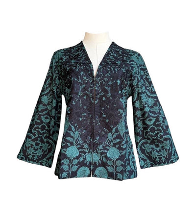 Embroidered Short Jacket Green/Multi