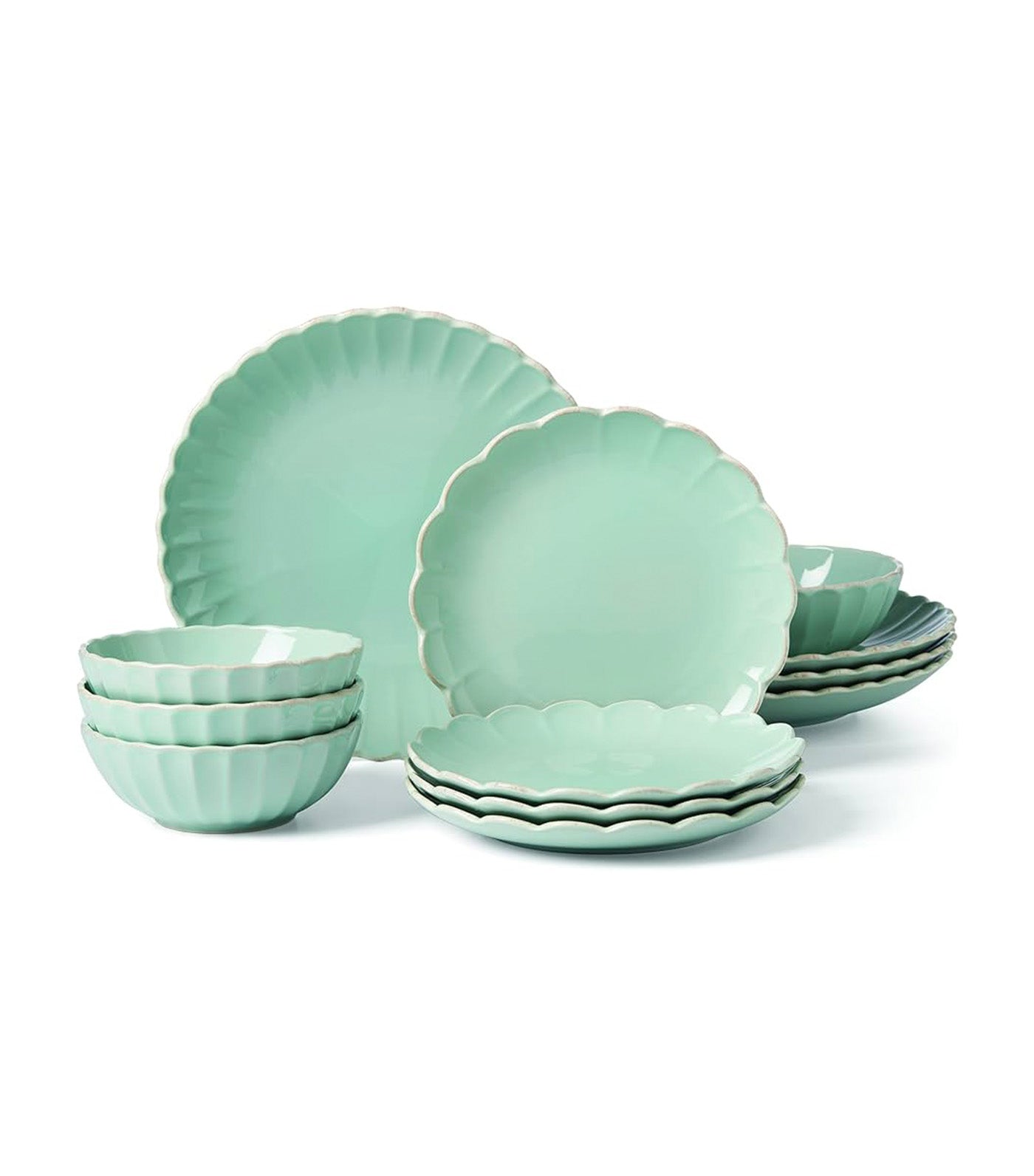 Lenox French Perle Scallop Dinnerware Collection - Ice Blue