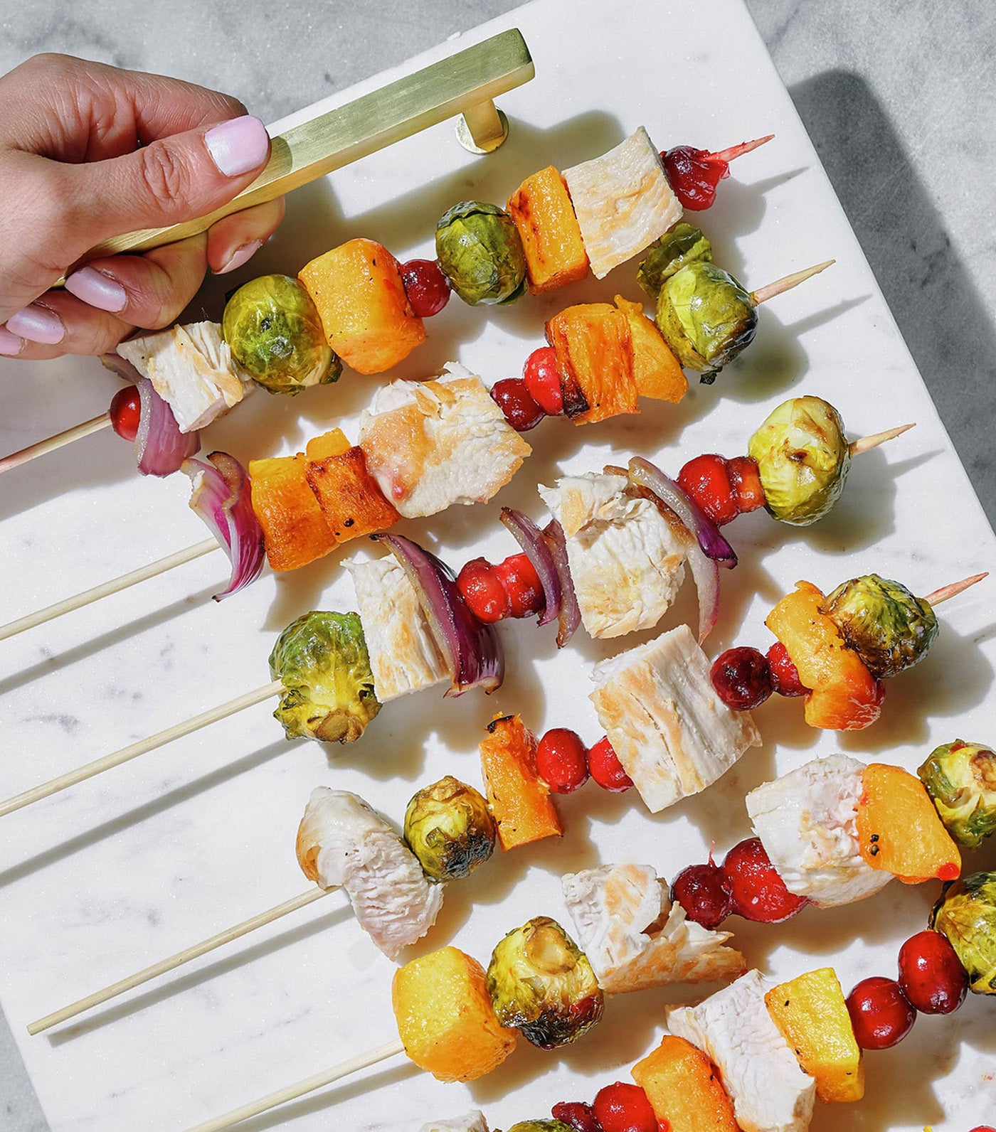 west elm Marble & Brass Serving Board