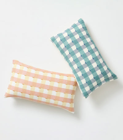 west elm Check & Stripe Pillow Cover