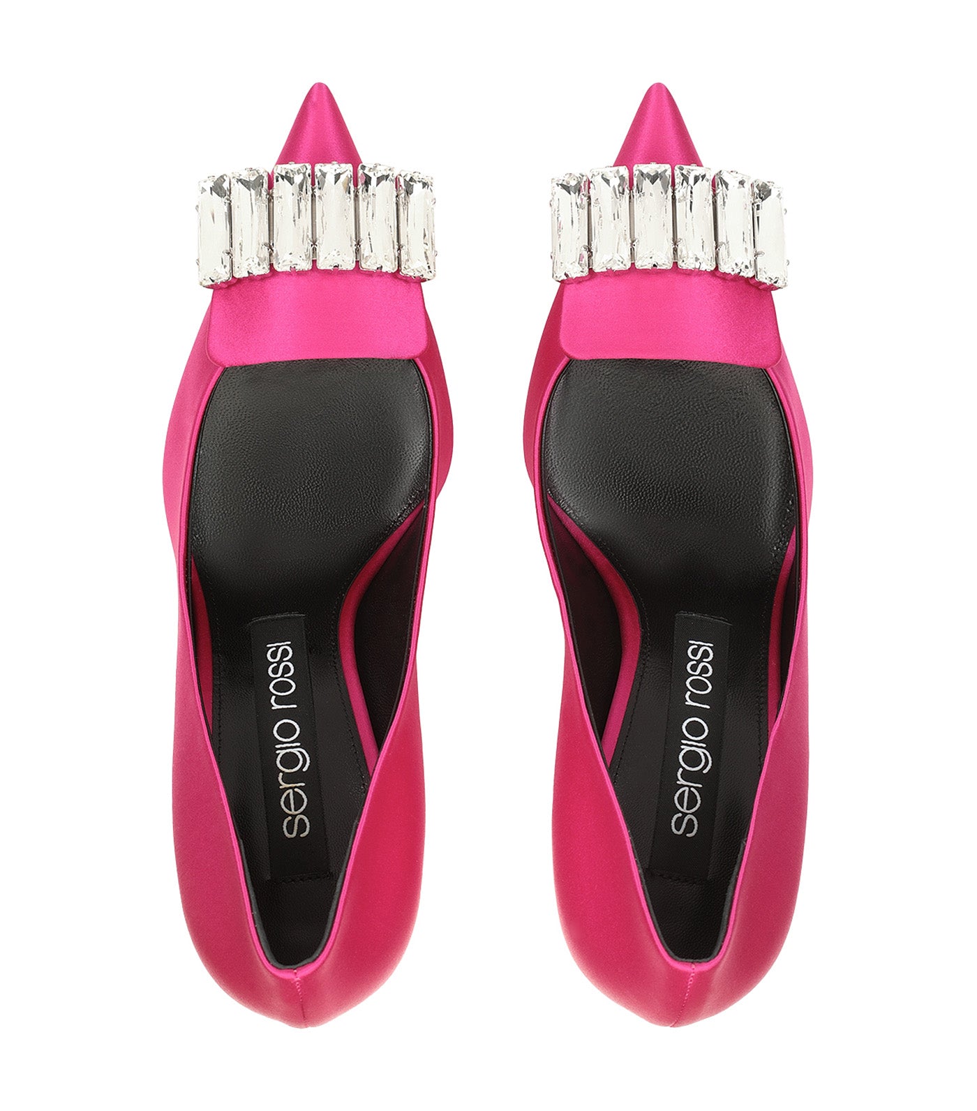 Sr1 Pump Satin with Crystals Magenta