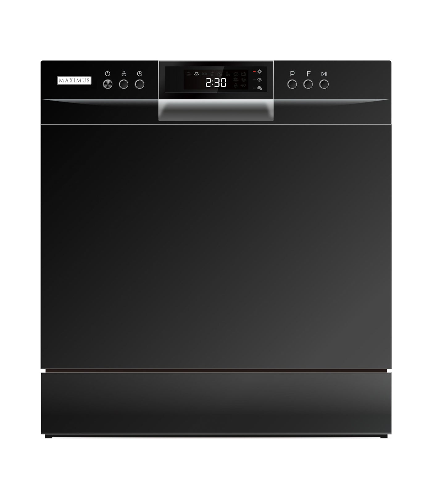 Maximus Jumbo Tabletop Dishwasher with UV - Black