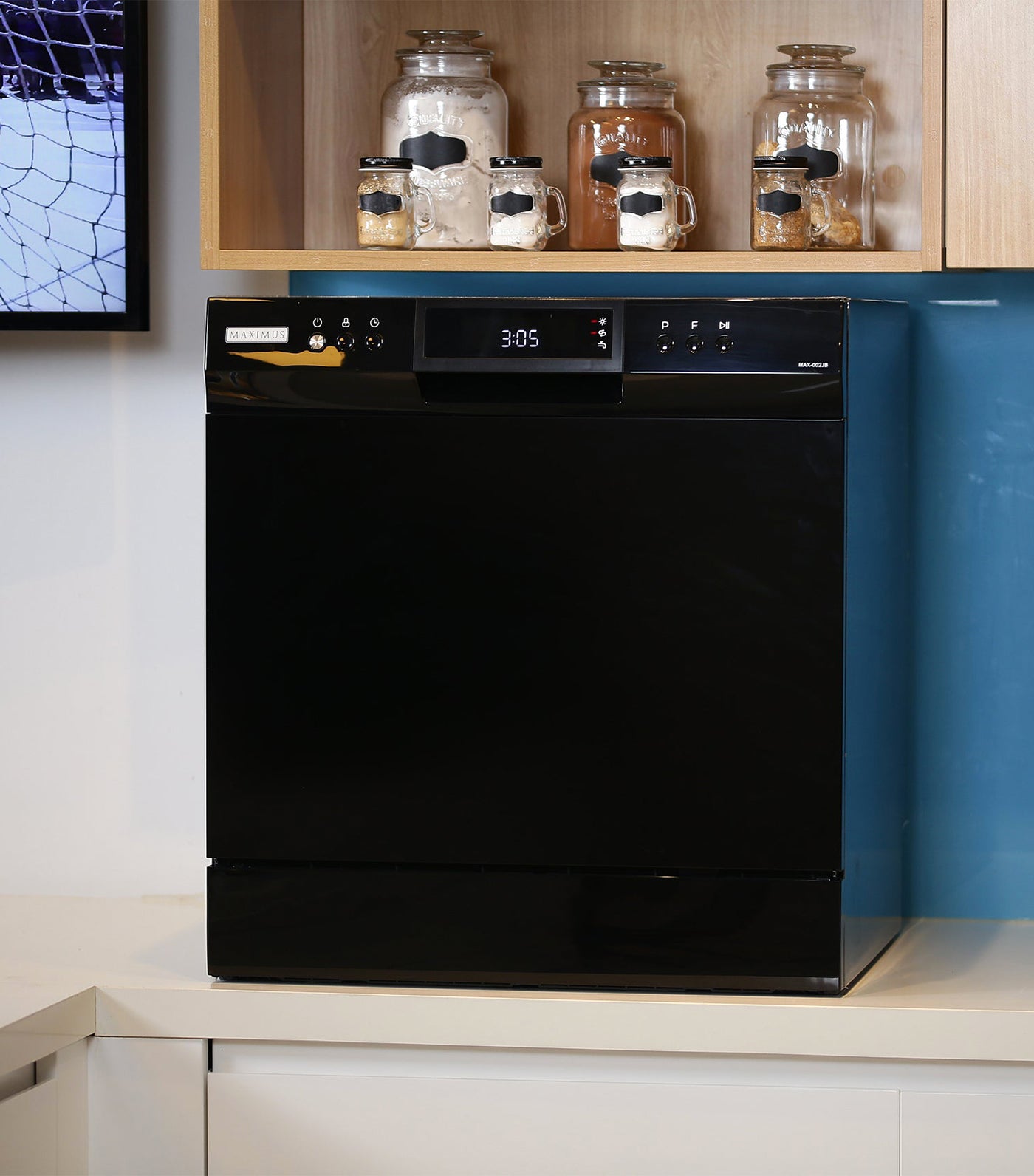 Maximus Jumbo Tabletop Dishwasher with UV - Black
