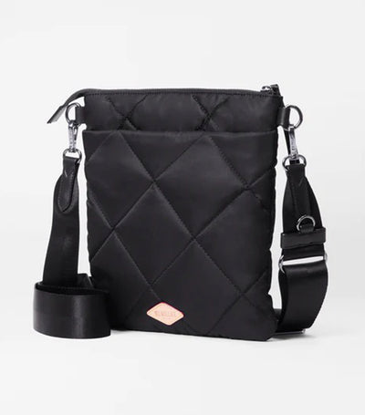 Quilted Madison Flat Crossbody Black