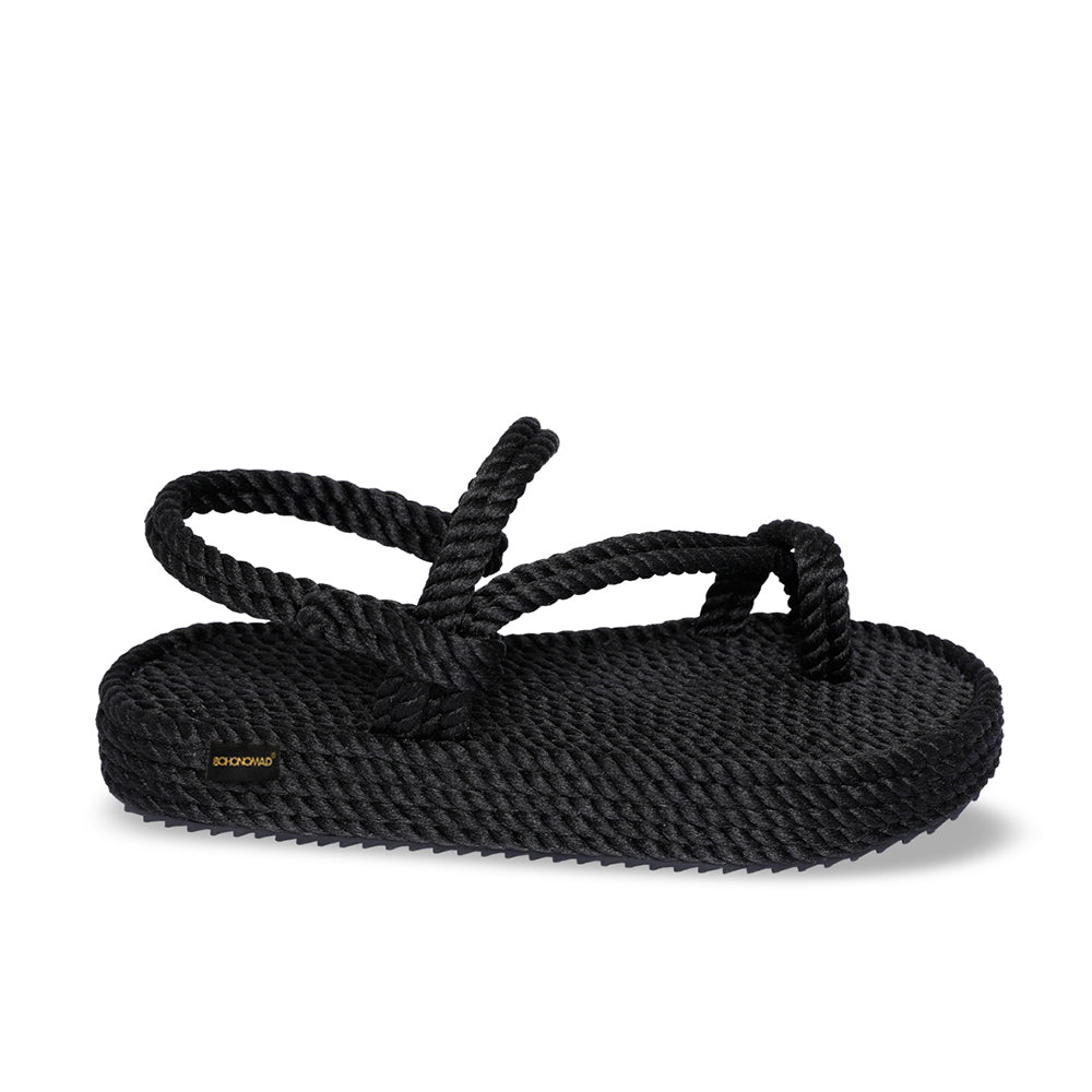 Hawaii Platform Sandals Black