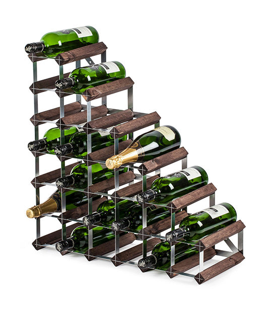 Traditional Wine Rack Co. Dark Oak Bottle Neck Wine Racks