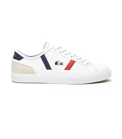 Men's Sideline Pro Leather Tricolor Sneakers White/Navy/Red