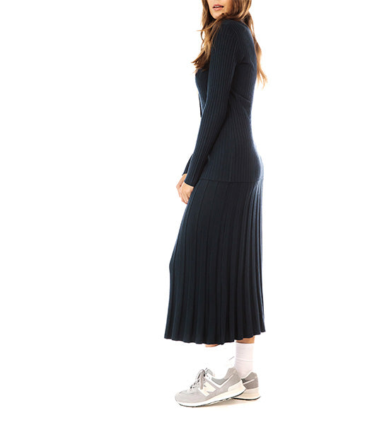 Laurent Wide Rib Cardi Midnight Blue
