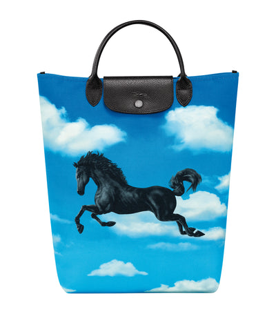 Longchamp x ToiletPaper Tote Bag M Cloud Blue