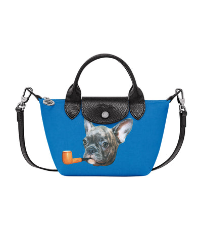 Longchamp x ToiletPaper Handbag XS Blue