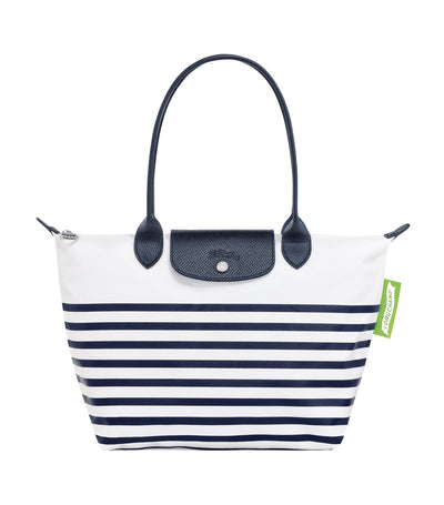 Le Pliage Collection Tote Bag M Navy/White