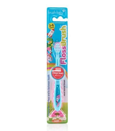 FlossBrush Flamingo Bristles Toothbrush (3-6Y)