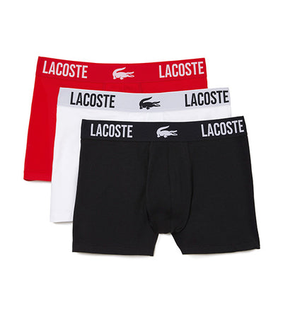 Men's Branded Jersey Trunk Three-Pack Black/Red/White