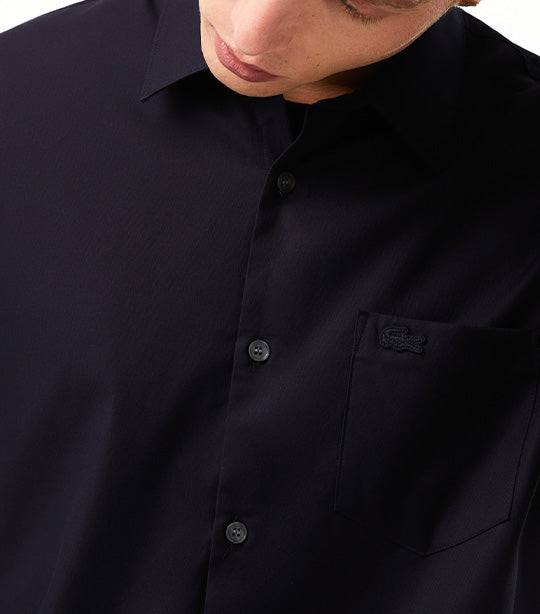 Men's Regular Fit Solid Cotton Shirt Abysm