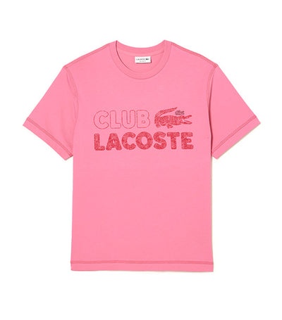 Men’s Vintage Print Organic Cotton T-shirt Reseda Pink