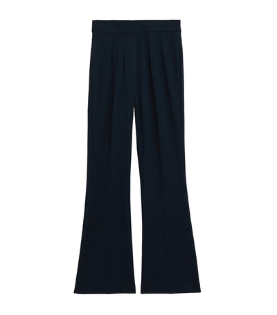 Jersey Flared Trousers Dark Navy