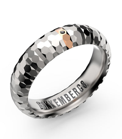 Geometric Steel Ring Silver
