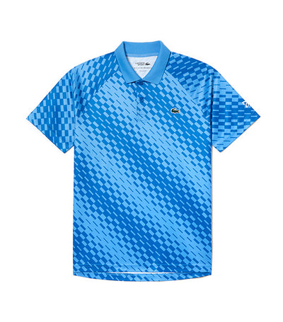 Men’s Lacoste Tennis x Novak Djokovic Printed Polo Shirt Ethereal/Kingdom