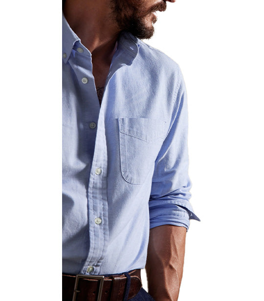 Untucked Oxford Shirt Light Blue