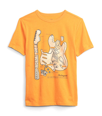 Kids Graphic T-Shirt - Apricot