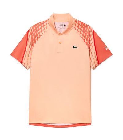 Men’s Lacoste Tennis x Novak Djokovic Tricolour Polo Shirt Ledge/Watermelon/Corrida