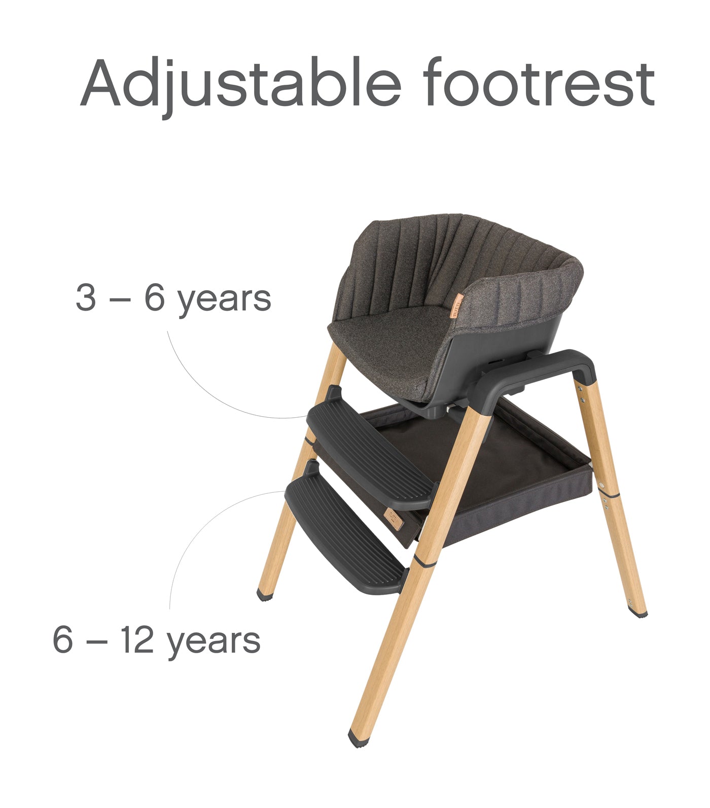Nova Evolutionary Highchair - Grey/Oak