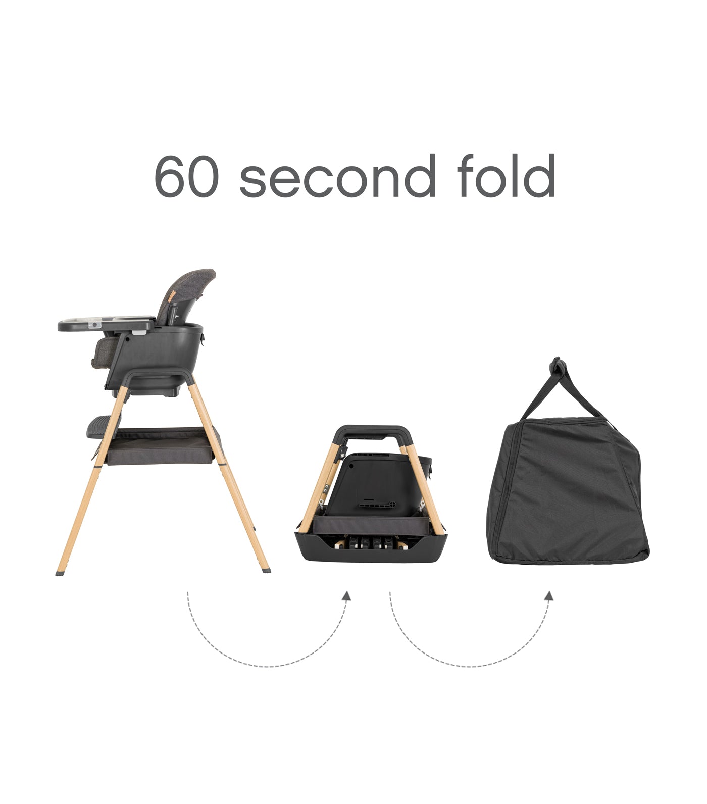 Nova Evolutionary Highchair - Grey/Oak