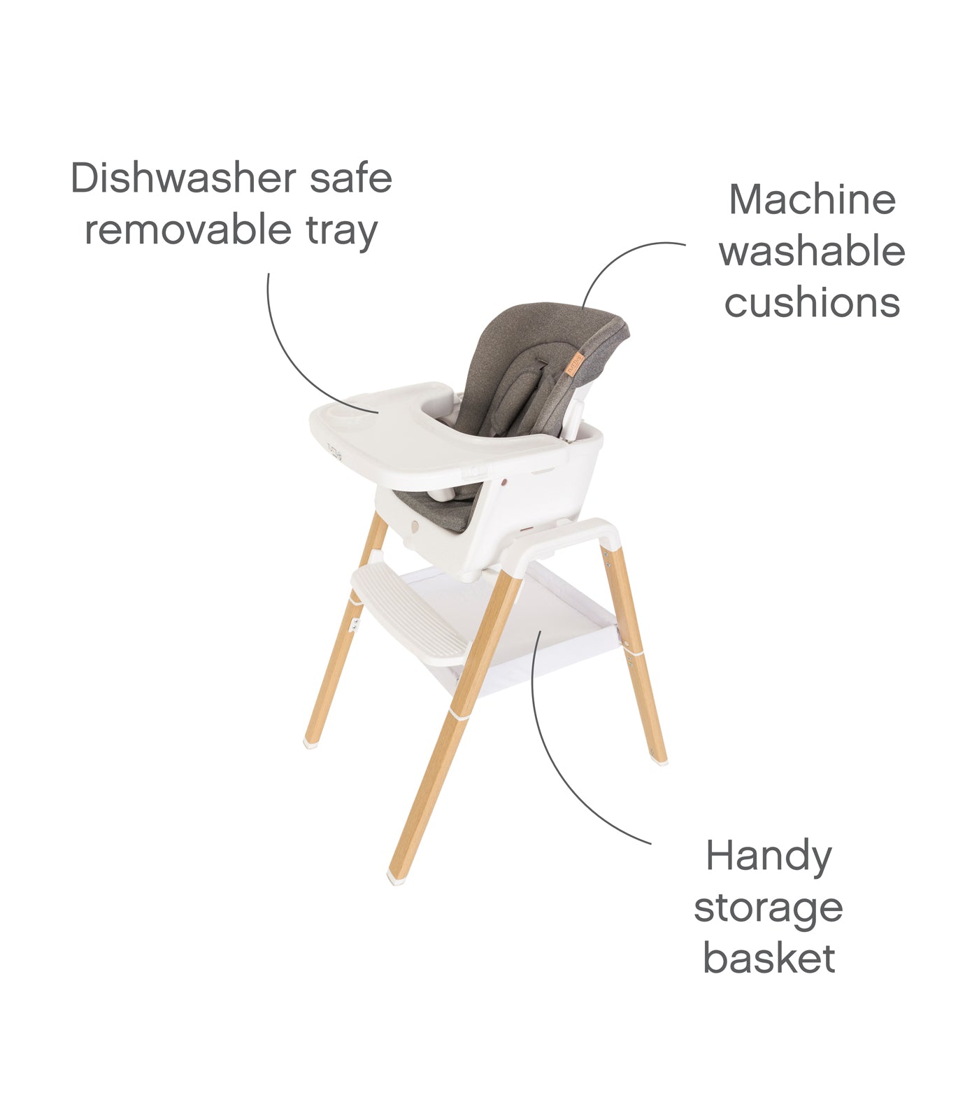 Nova Evolutionary Highchair - White/Oak