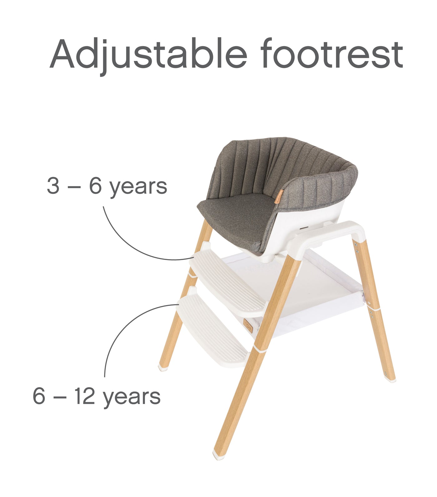 Nova Evolutionary Highchair - White/Oak